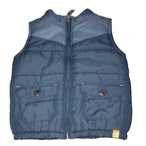 Toddle sz 4T Puffer Vest by Genuine Kids for Oshkosh in Navy Blue 2 Tone